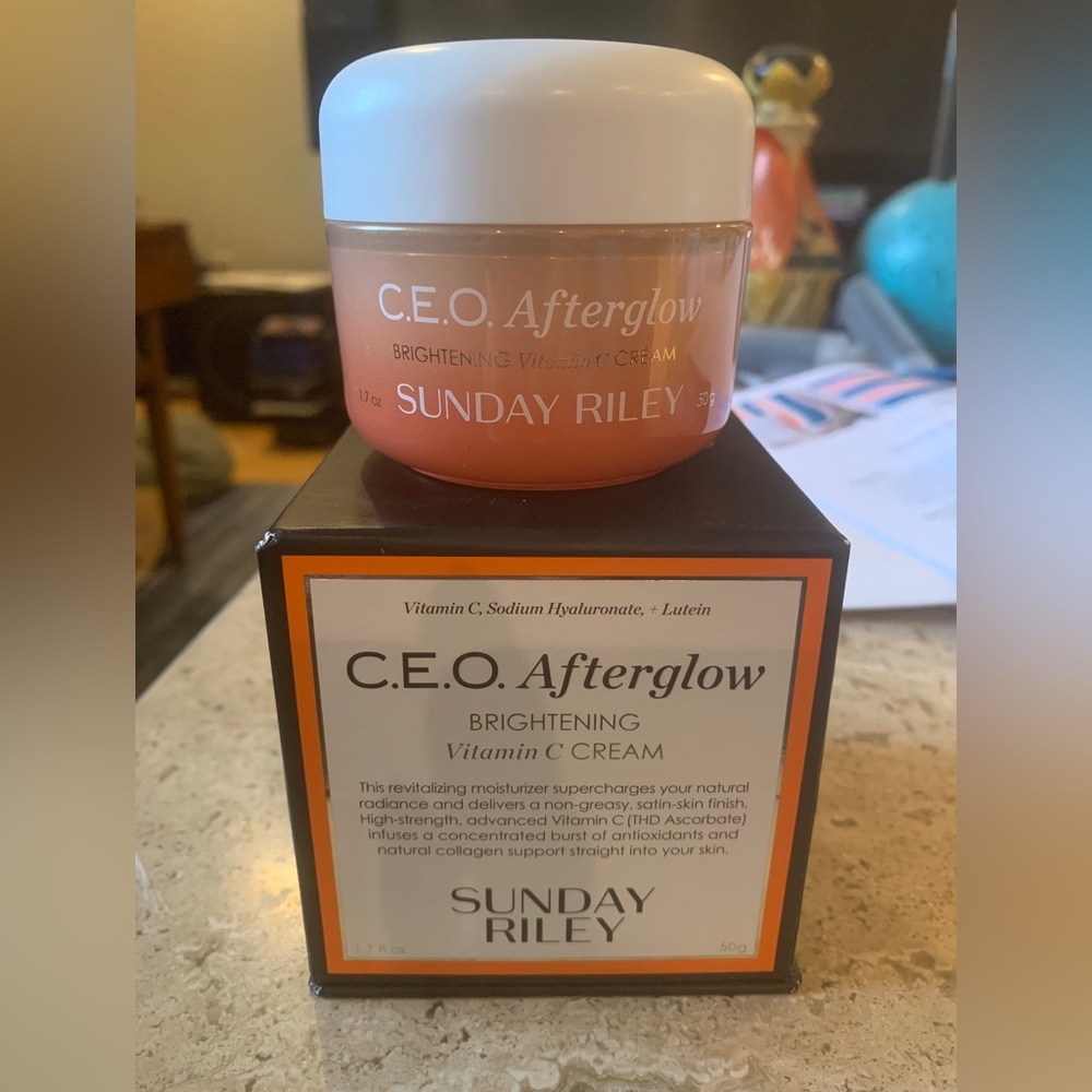 Brand New Sunday Riley C.E.O. Afterglow Brightening Vitamin C Cream 1.7 oz